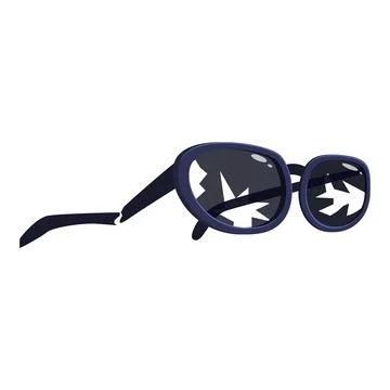 Broken sunglasses reflecting light making an abstract pattern Stock Illustration