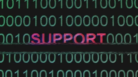 Broken support data on the screen glitch effect Video stock 213694357
