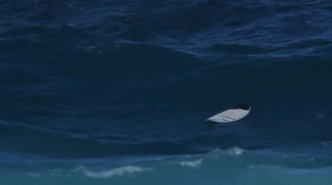Broken Surfboard Stock Footage 36669352