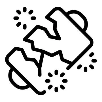 Broken tablet with exploding effect showing damage and destruction Stock Illustration