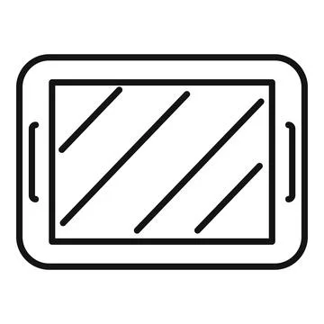 Broken tablet icon outline vector. Repair mobile Stock Illustration