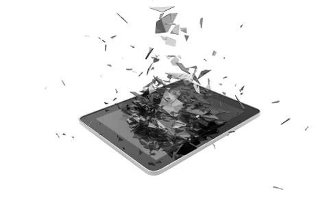 Broken tablet Stock Illustration