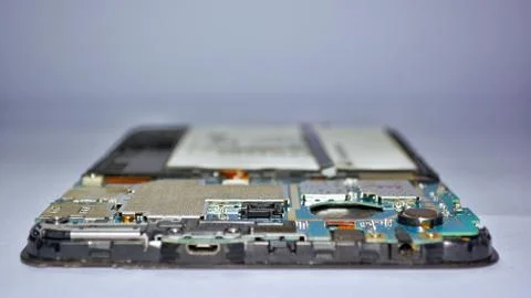 Broken tablet. Stock Photos