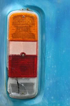 Broken tail light Foto stock