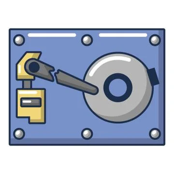 Broken technology icon, cartoon style. Stock Illustration