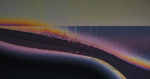 Broken television distorted analog glitch blur Stock Photos