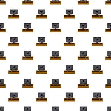 Broken television screen seamless pattern background concept イラスト素材
