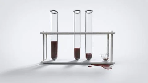 Broken test tubes 库存插图