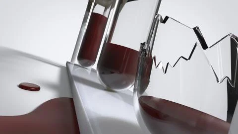 Broken test tubes 库存插图