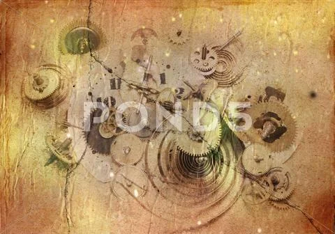 Broken time Stock Illustration