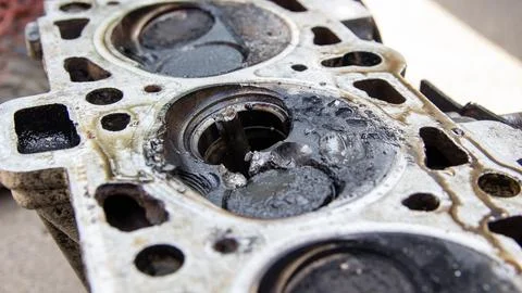 Broken timing belt, causes of engine failure Stock Photos