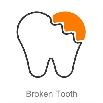 Broken Tooth Stock Illustration