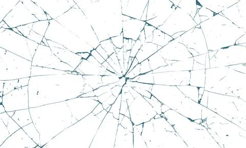 Broken transparent glass vector template for a design background. Texture Stock Illustration