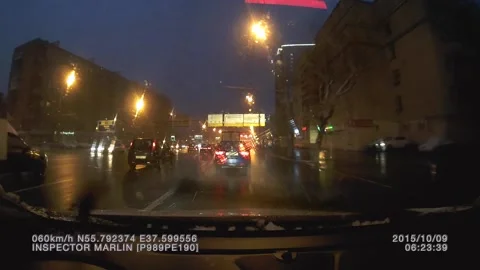 Broken Trolleybus Wire Falls on Car - 09 Oct 2015 Stock Footage 205312718