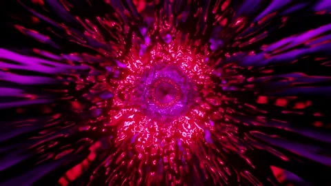 Broken tunnel sci-fi VJ loop red backgro... | Stock Video | Pond5