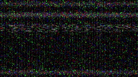 Broken TV does not receive a signal. Noise on the monitor screen. Stock Footage 194550053