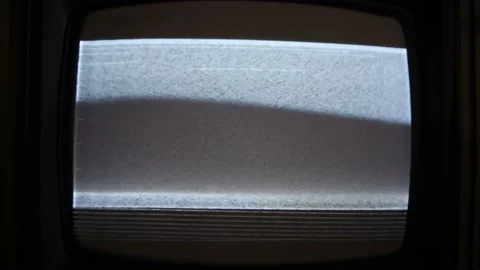 Broken TV reception interference noise static insert element. Slow white noise. Video stock 183266139