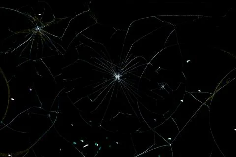 Broken TV screen crack with digital pixel noise 库存插图