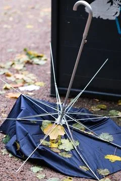 Broken umbrella Stock Photos
