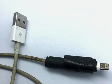 Broken USB cables Stock Photos