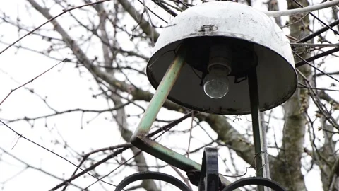 Broken vintage lamp Stock Footage 152789003