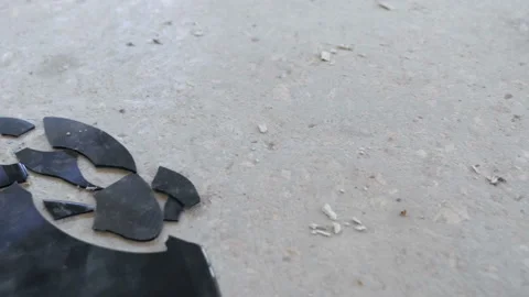 Broken vinyl record Stock Footage 106052411