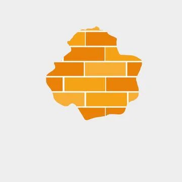 Broken wall. brick pattern. free space for text. background 스톡 일러스트