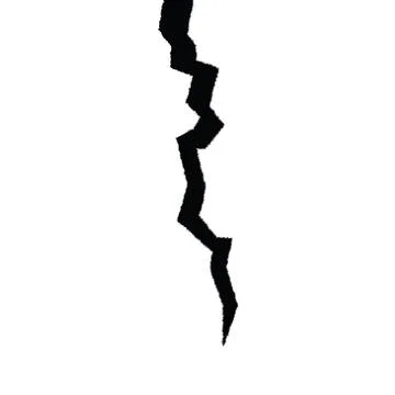 Broken wall with a crack on a surface. Textured damage, earthquake impact, .. Ilustración de archivo