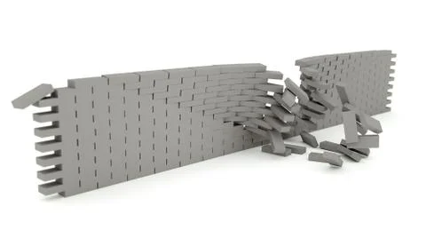 Broken wall Stock Illustration