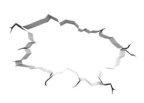The broken wall Stock Illustration