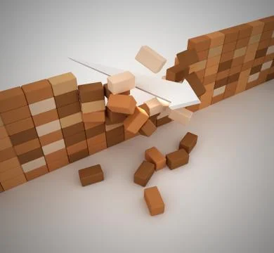 Broken wall Stock Illustration