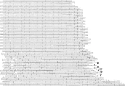 Broken wall Stock Illustration
