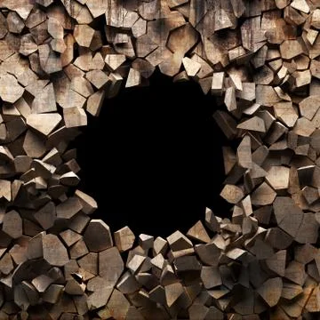 Broken wall Stock Illustration