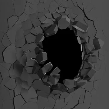 Broken wall Stock Illustration