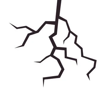 Broken wall or other surface with a crack. Textured damage. Breaks from ear.. Ilustración de archivo