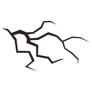 Broken wall or other surface with a crack. Textured damage. Breaks from ear.. Ilustración de archivo