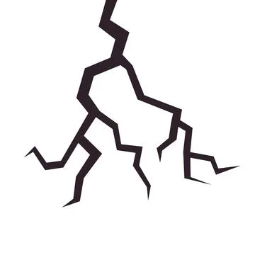 Broken wall or other surface with a crack. Textured damage. Breaks from ear.. Ilustración de archivo