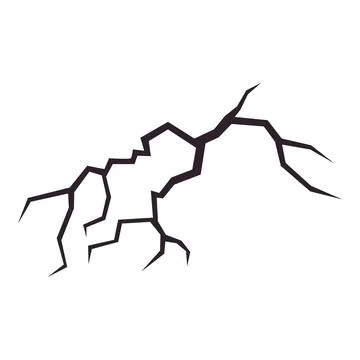 Broken wall or other surface with a crack. Textured damage. Breaks from ear.. Ilustración de archivo