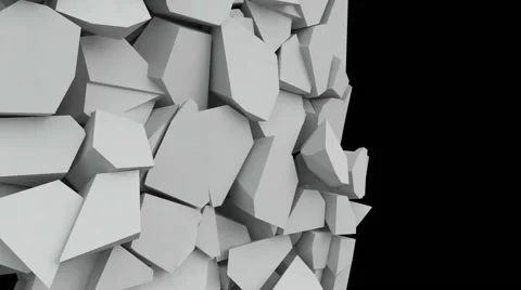 Broken wall. Seamless loop Stock Footage 57293499