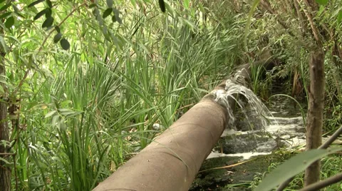 Broken water pipe Stock Footage 28764144