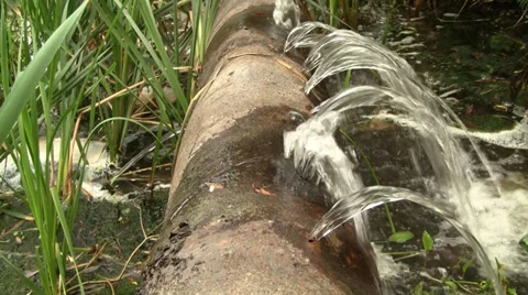 Broken water pipe Stock Footage 28767181