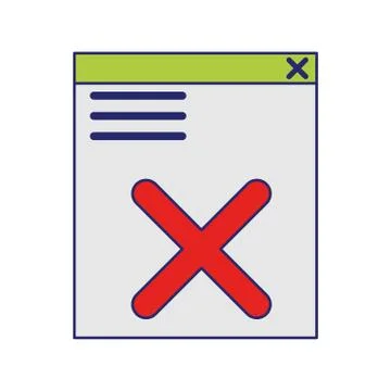 Broken website icon blue lines Stockillustratie
