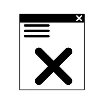 Broken website icon Stockillustratie