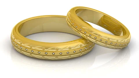 Broken wedding rings Stock Footage 153383143