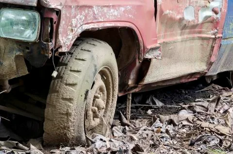 Broken wheel Stock Photos