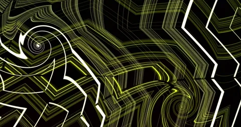 Broken white and yellow lines are twisted in spirals. Stock Footage 143239657