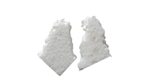 Broken white stone or chalk piece with rough edges Stock Illustration