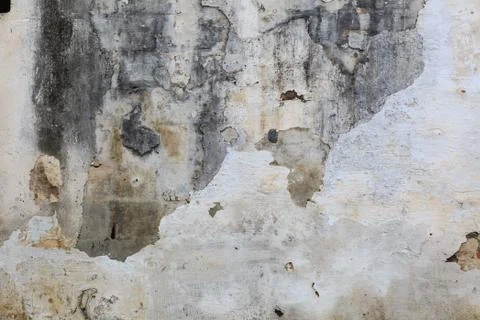 Broken white walls Stock Photos