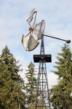 Broken wind power Stock Photos