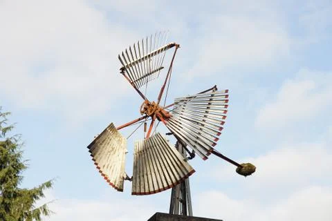 Broken wind power Stock Photos